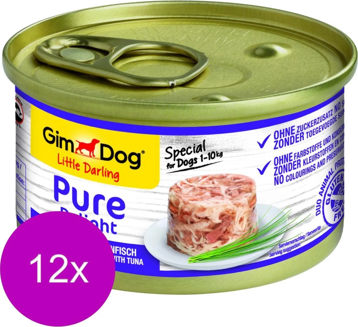 little darling pure delight kip / tonijn - 12x85 gr van GimDog – productfoto
