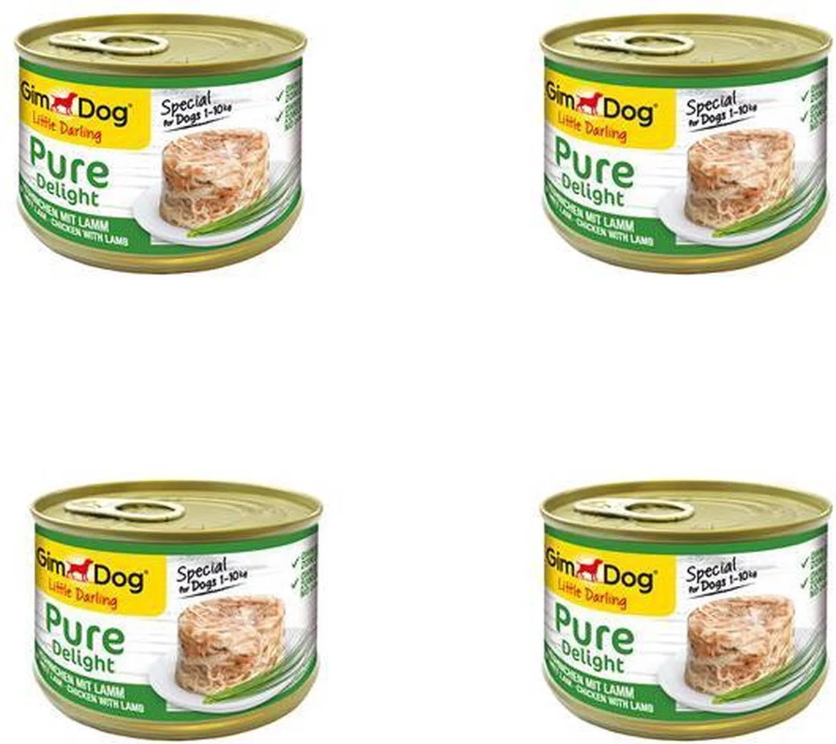 pure delight kip en lam 150 gr per 4 blikjes de GimDog – photo produit