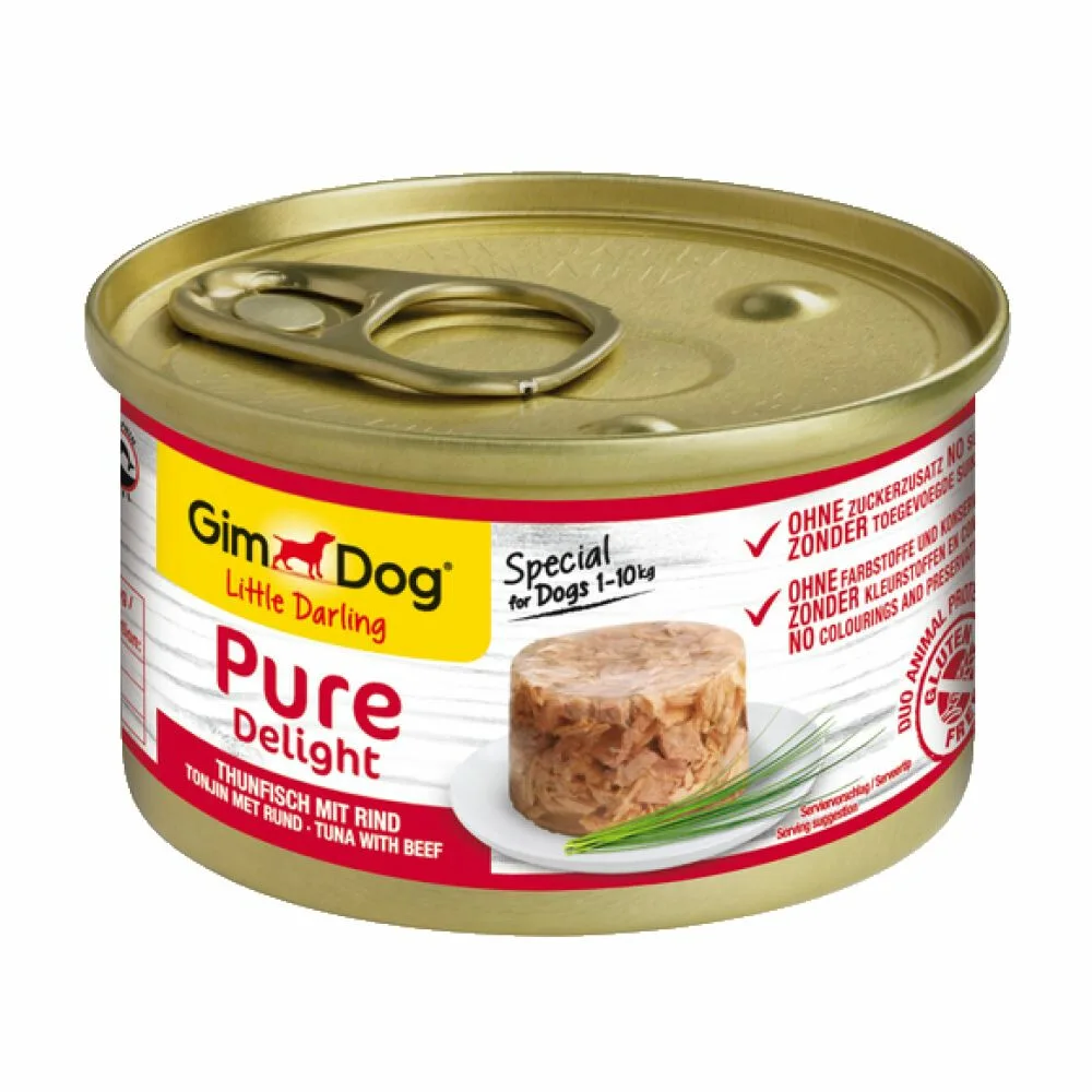Pure Delight mit Thunfisch und Rind für Hunde 85 gr von GimDog – Produktfoto