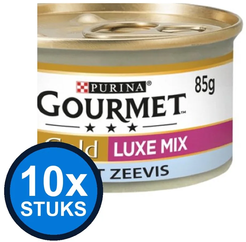 10x Gourmet - Gold Luxe Mix Zeevis - Kattenvoer Natvoer - 85 g von Gourmet – Produktfoto