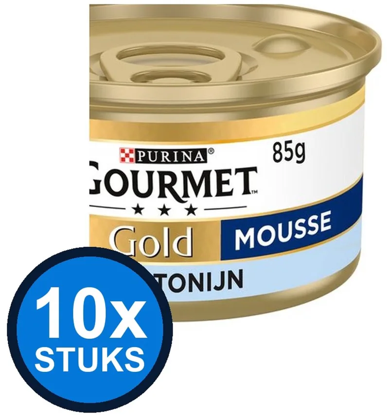 10x Gourmet - Gold Mousse Tonijn - Kattenvoer Natvoer - 85 g de Gourmet – photo produit