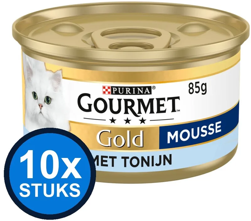 10x Gourmet - Gold Mousse Tonijn - Kattenvoer Natvoer - 85 g von Gourmet – Produktfoto