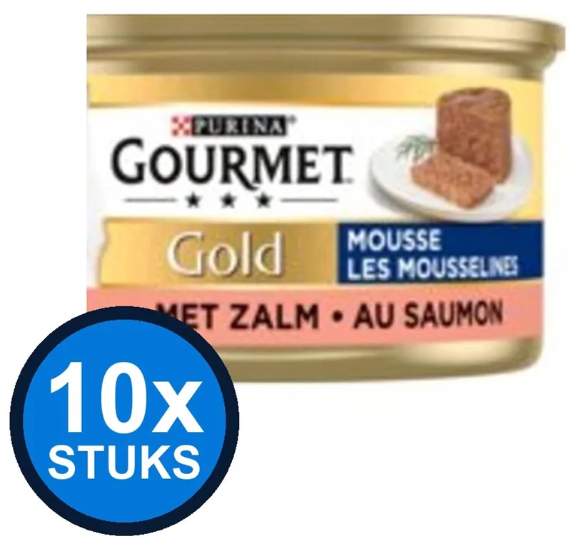 10x Gourmet - Gold Mousse Zalm - Kattenvoer Natvoer - 85 g de Gourmet – photo produit