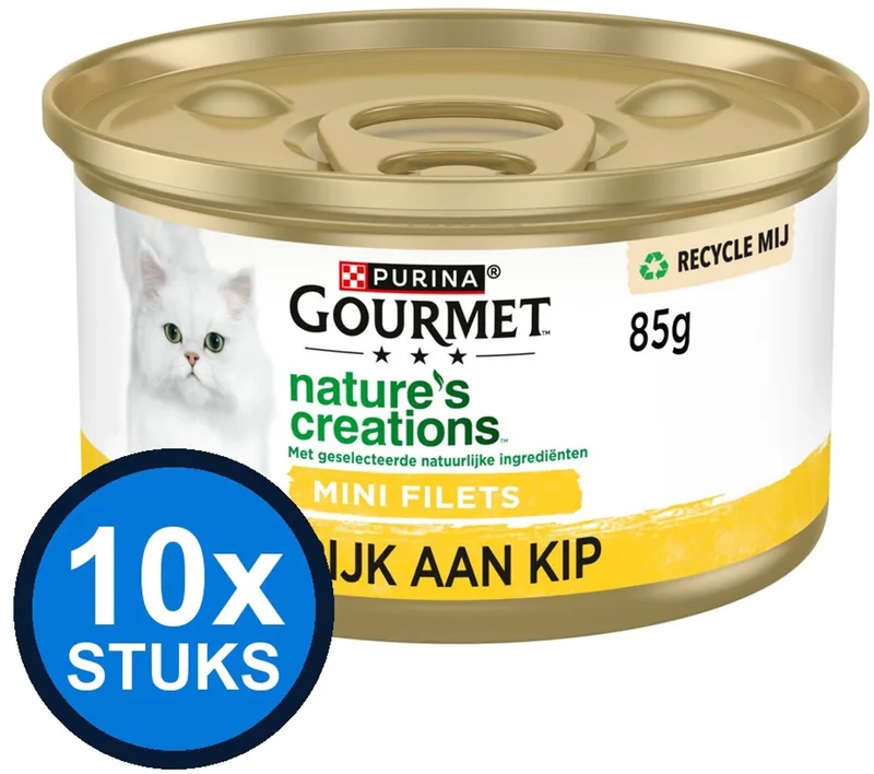 10x Gourmet - Nature's Creations Mini Filets Kip - Kattenvoer Natvoer - 85 g von Gourmet – Produktfoto