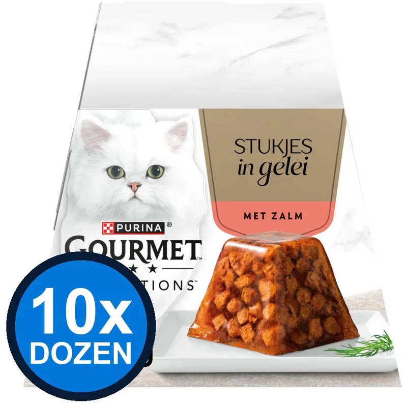 10x Gourmet - Revelations Zalm in Gelei - Kattenvoer Natvoer - 4x57g by Gourmet – product photo