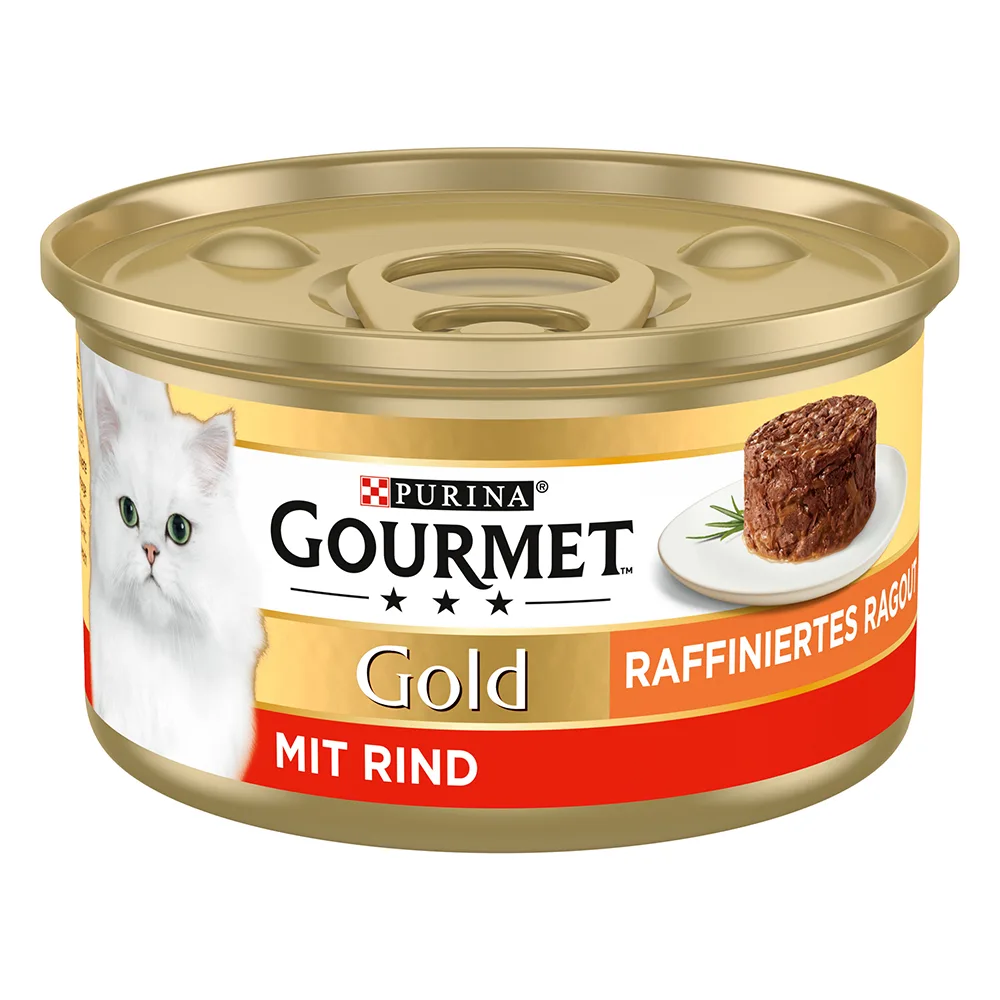 12 x 85 g Gourmet Rund Gold geraffineerde ragout kattenvoer van Gourmet – productfoto