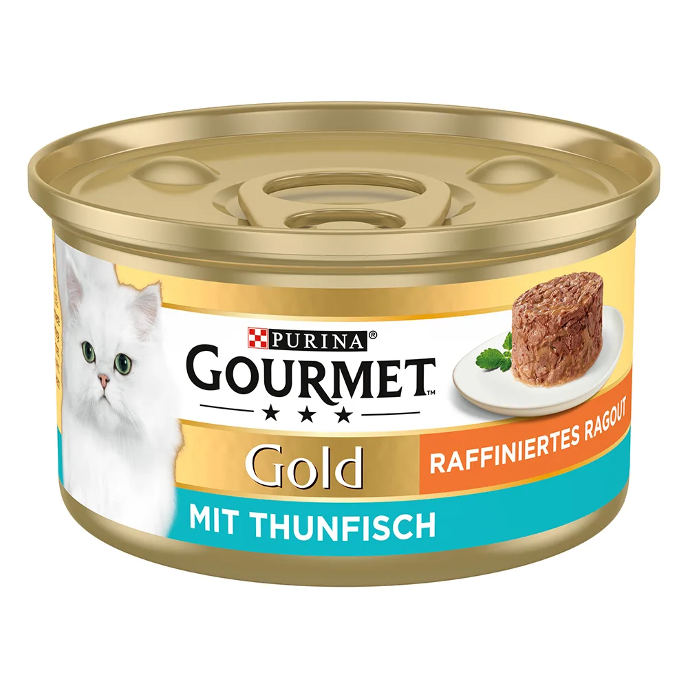 12 x 85 g Gourmet Tonijn Gold geraffineerde ragout kattenvoer by Gourmet – product photo