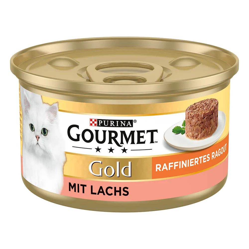 12 x 85 g Gourmet Zalm Gold geraffineerde ragout kattenvoer van Gourmet – productfoto