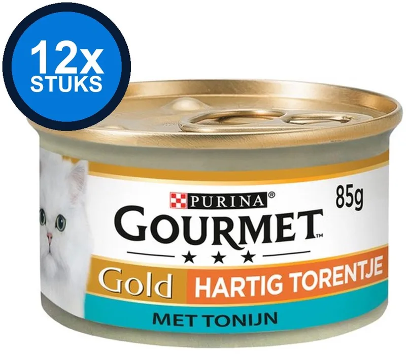12x Gourmet - Gold Hartig Torentje Tonijn - Kattenvoer Natvoer - 85 g de Gourmet – photo produit