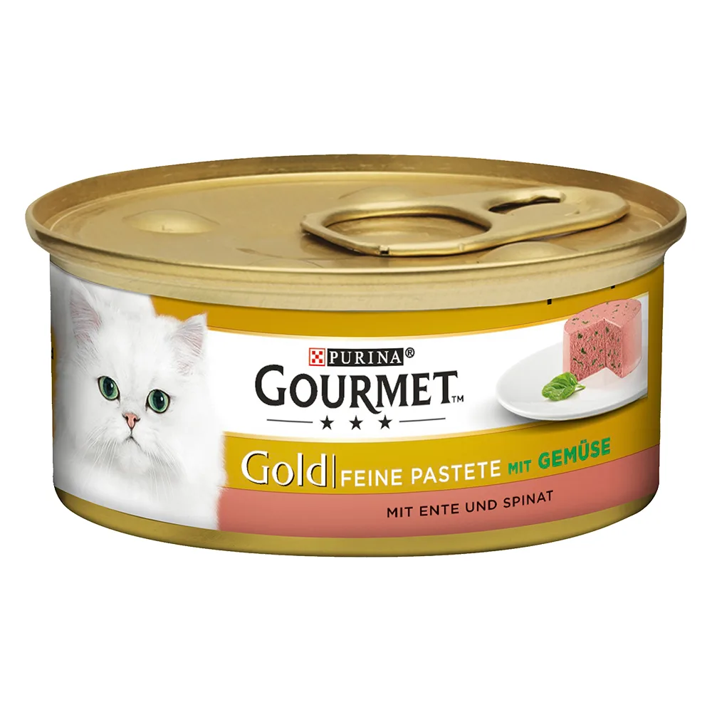 12x85g Gold Paté Eend & Spinazie Gourmet Kattenvoer von Gourmet – Produktfoto