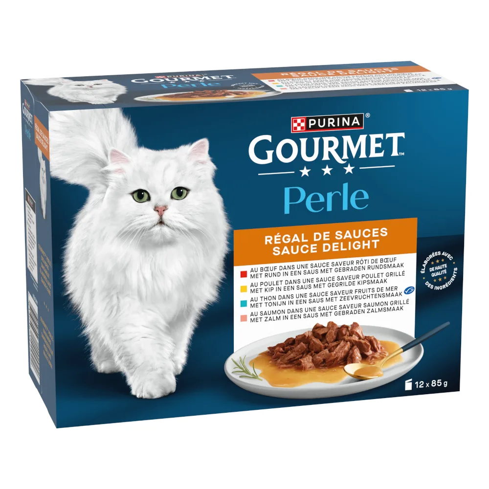 12x85g Verwennerij in Saus Gemengde Selectie Gourmet Perle Kattenvoer van Gourmet – productfoto