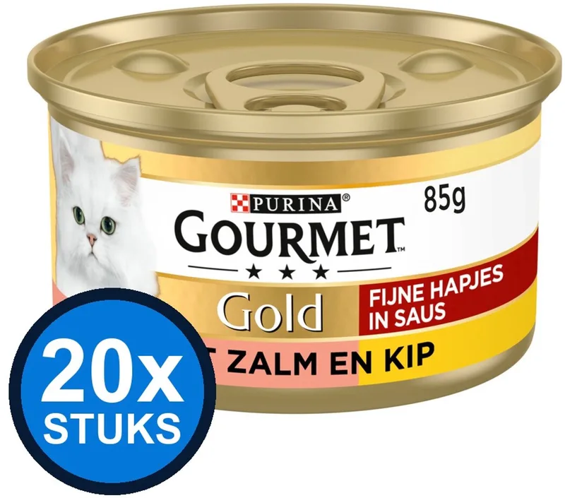 20x Gourmet - Gold Fijne Hapjes Zalm & Kip - Kattenvoer Natvoer - 85 g by Gourmet – product photo