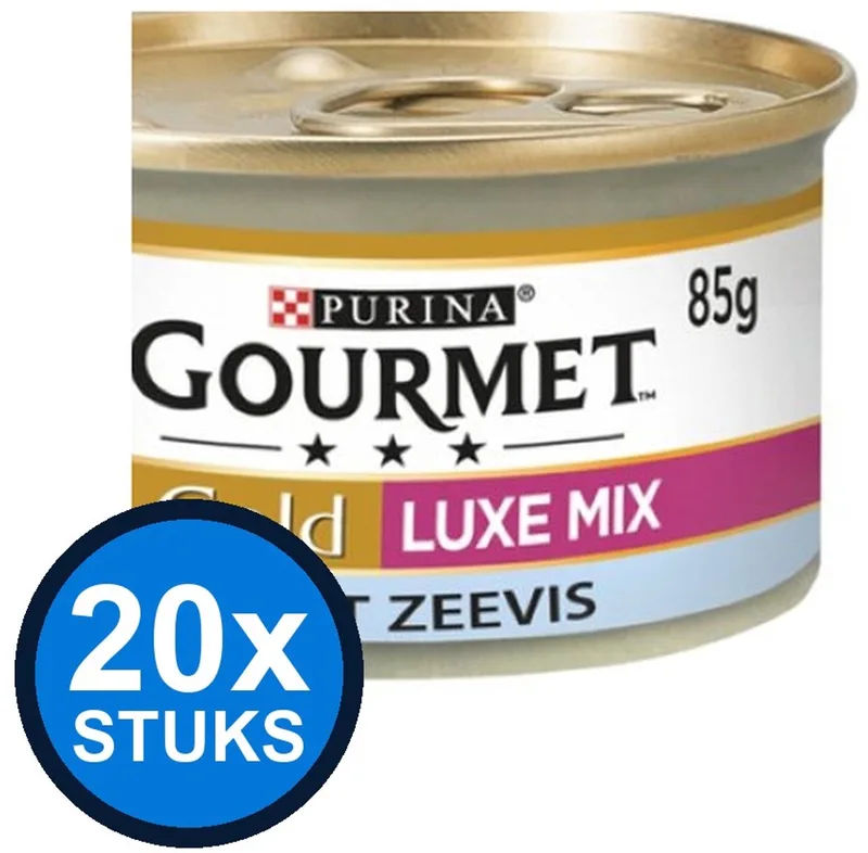 20x Gourmet - Gold Luxe Mix Zeevis - Kattenvoer Natvoer - 85 g von Gourmet – Produktfoto
