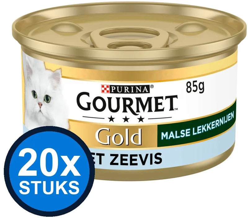 20x Gourmet - Gold Malse Lekkernijen Zeevis - Kattenvoer Natvoer - 85 g de Gourmet – photo produit