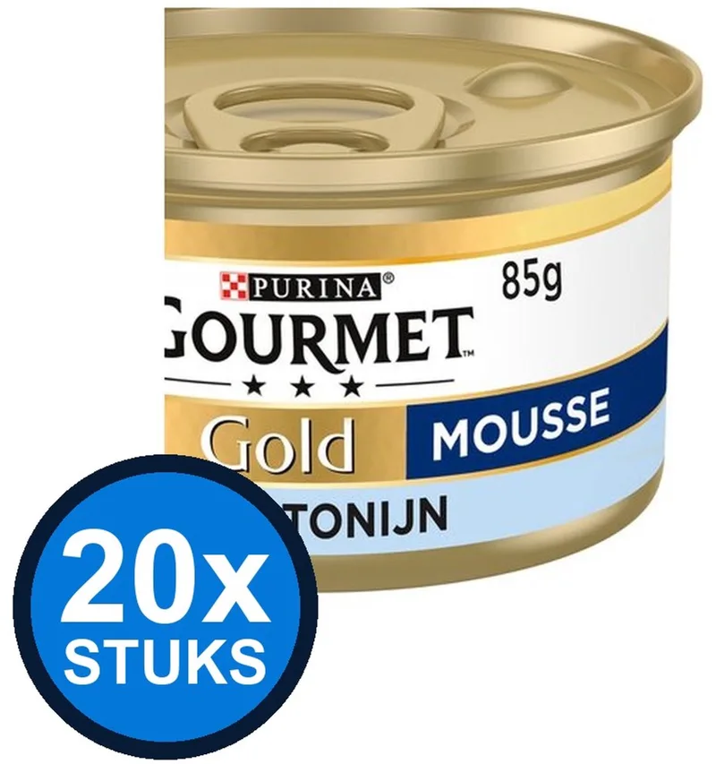 20x Gourmet - Gold Mousse Tonijn - Kattenvoer Natvoer - 85 g de Gourmet – photo produit