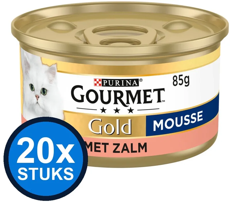 20x Gourmet - Gold Mousse Zalm - Kattenvoer Natvoer - 85 g von Gourmet – Produktfoto