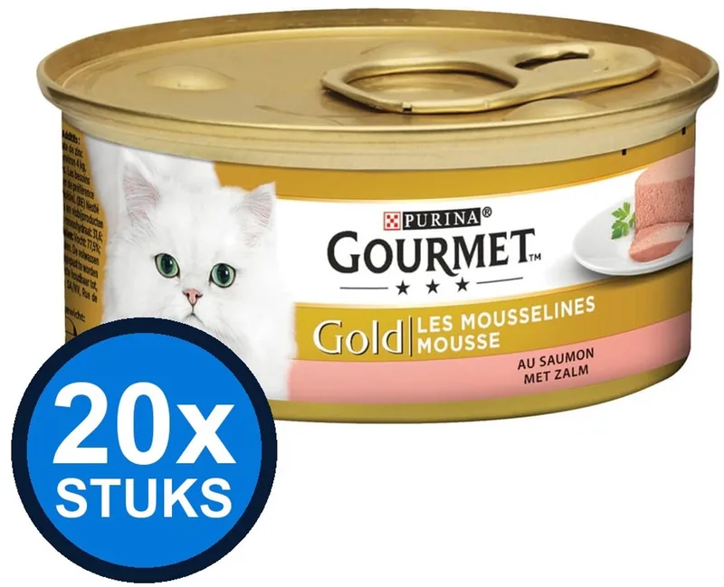 20x Gourmet - Gold Mousse Zalm - Kattenvoer Natvoer - 85 g de Gourmet – photo produit