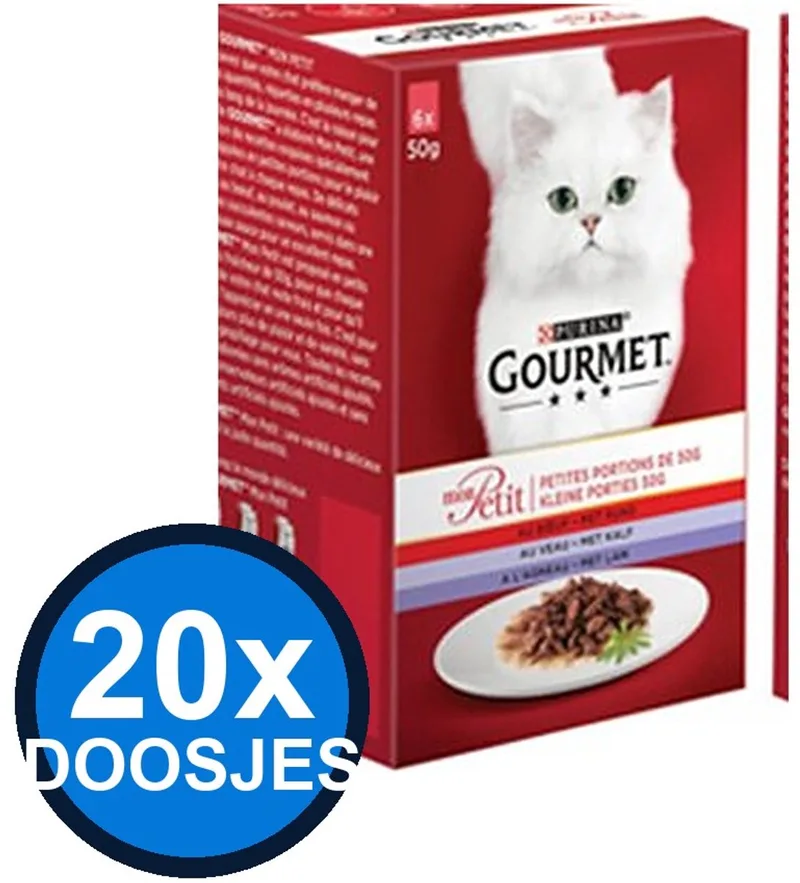 20x Gourmet - Mon Petit Vlees - Kattenvoer Natvoer - 6x50g by Gourmet – product photo
