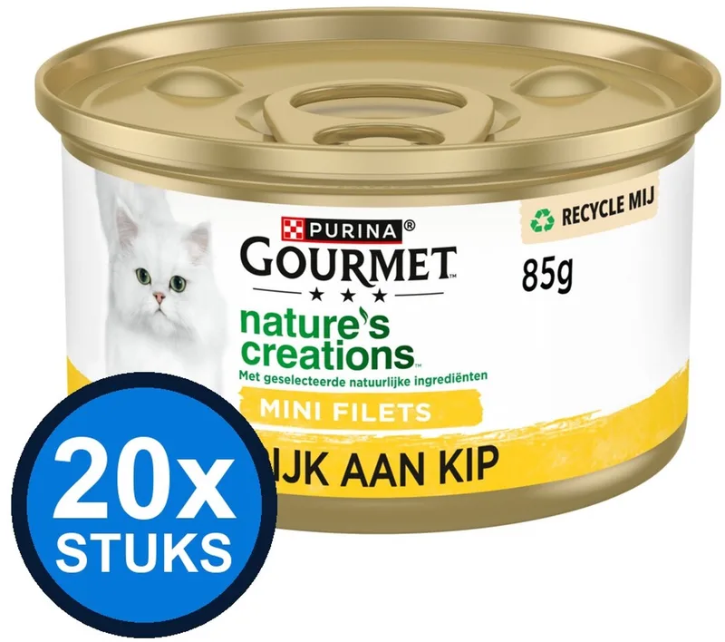 20x Gourmet - Nature's Creations Mini Filets Kip - Kattenvoer Natvoer - 85 g by Gourmet – product photo