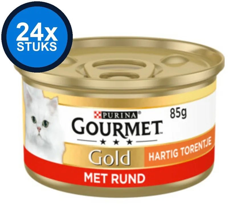 24x Gourmet - Gold Hartig Torentje Rund - Kattenvoer Natvoer - 85 g de Gourmet – photo produit