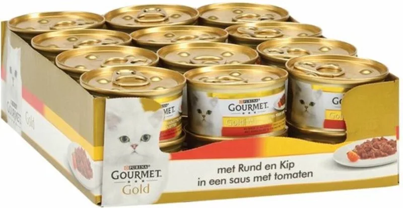 24x Gourmet Gold - Les Cassolettes Rund - kattenvoer - 85g de Gourmet – photo produit