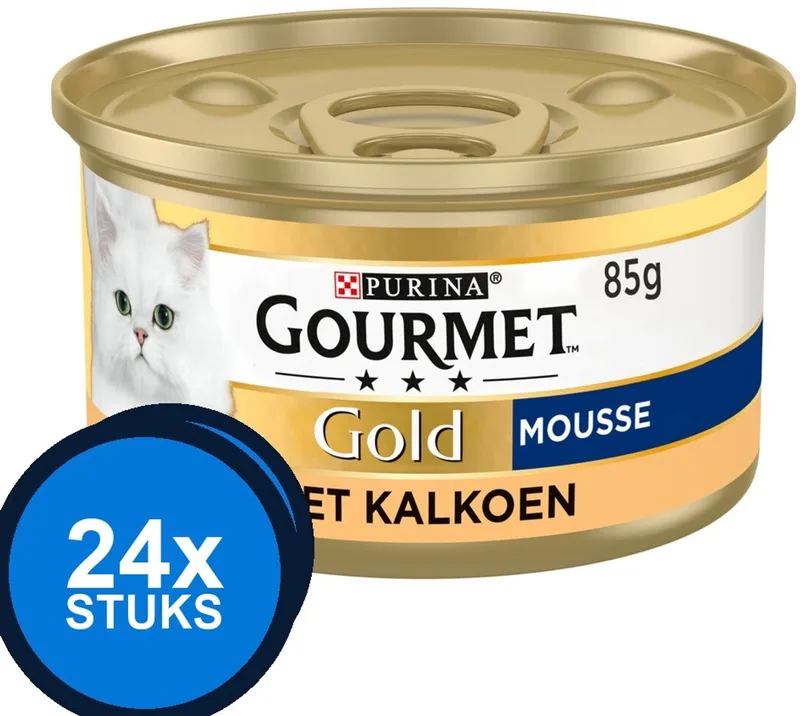 24x Gourmet - Gold Mousse Kalkoen - Kattenvoer Natvoer - 85 g by Gourmet – product photo