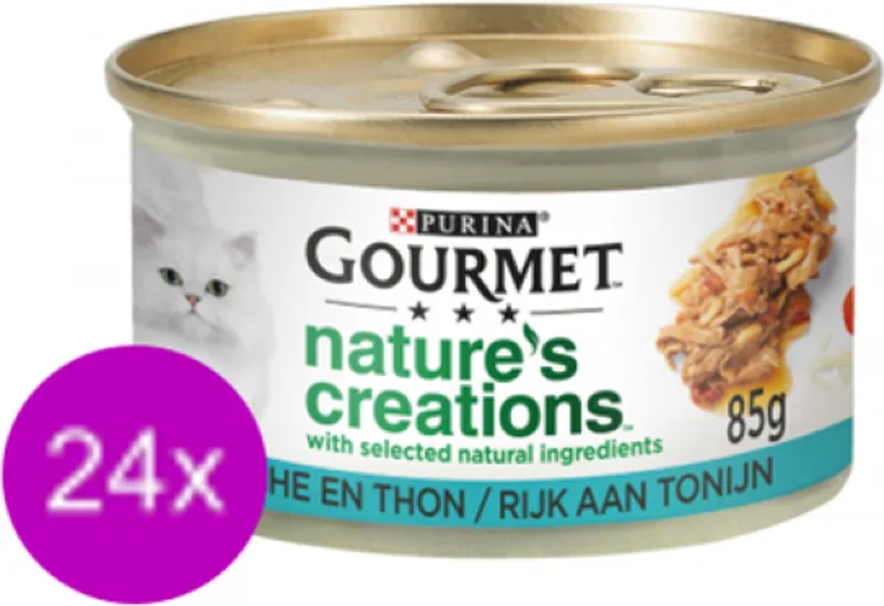 24x Gourmet Nature's Creations - Tonijn in Blik - Kattenvoer - 85g von Gourmet – Produktfoto