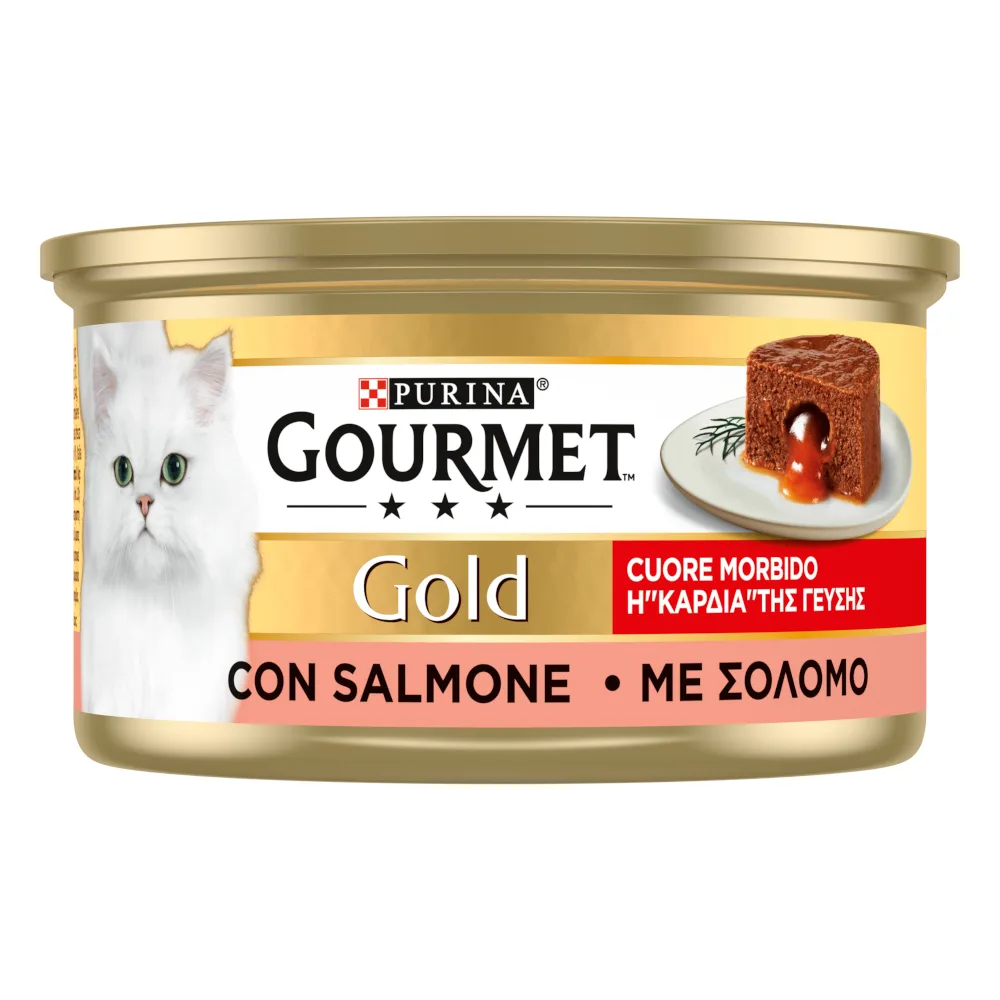 24x85g Gourmet Gold Smeltende Kern Zalm Natvoer Kat by Gourmet – product photo