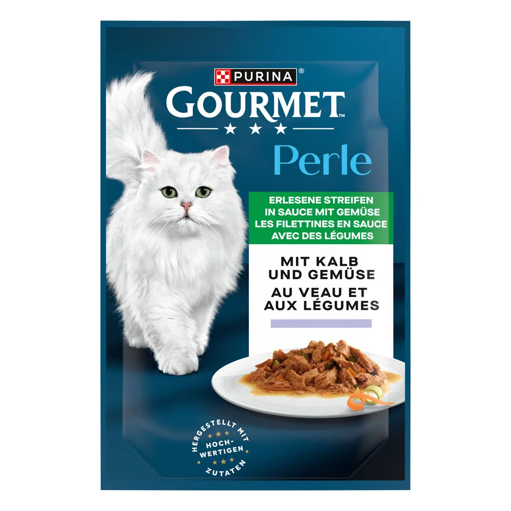26x85g Kalf/Groenten Gourmet Perle Kattenvoer van Gourmet – productfoto
