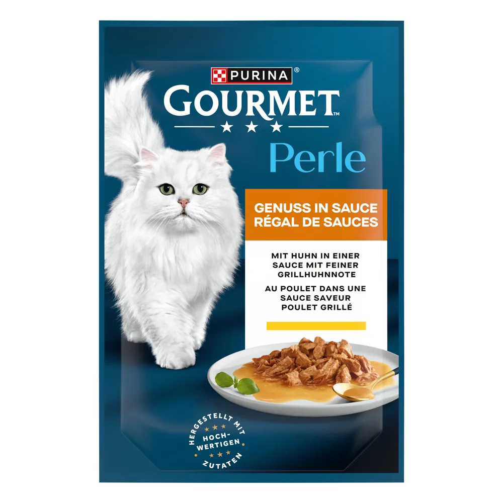 26x85g Kip in Saus Gourmet Perle Sauce Delight Kattenvoer by Gourmet – product photo