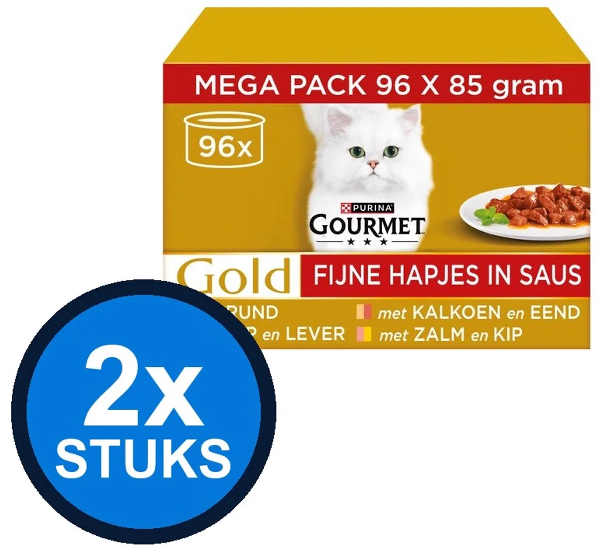 2x Gourmet - Gold blik fijne hapjes mp 96x85gr från Gourmet – produktbild