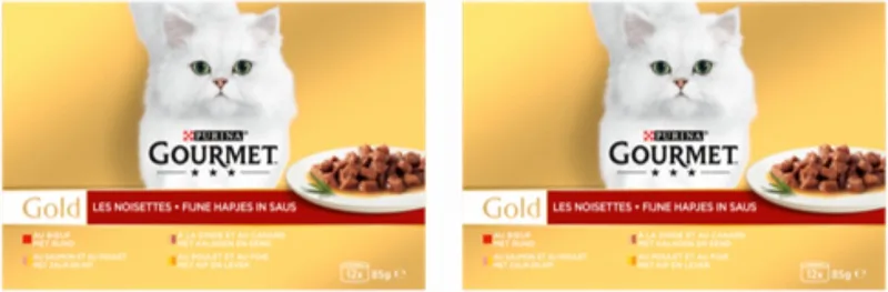 2x Gourmet Gold - Fijne Hapjes Multipack - Kattenvoer - 12x85g by Gourmet – product photo