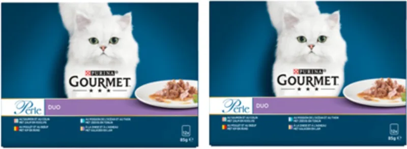 2x Gourmet - Perle Duo Rund & Kip - Kattenvoer Natvoer - 12x85g by Gourmet – product photo