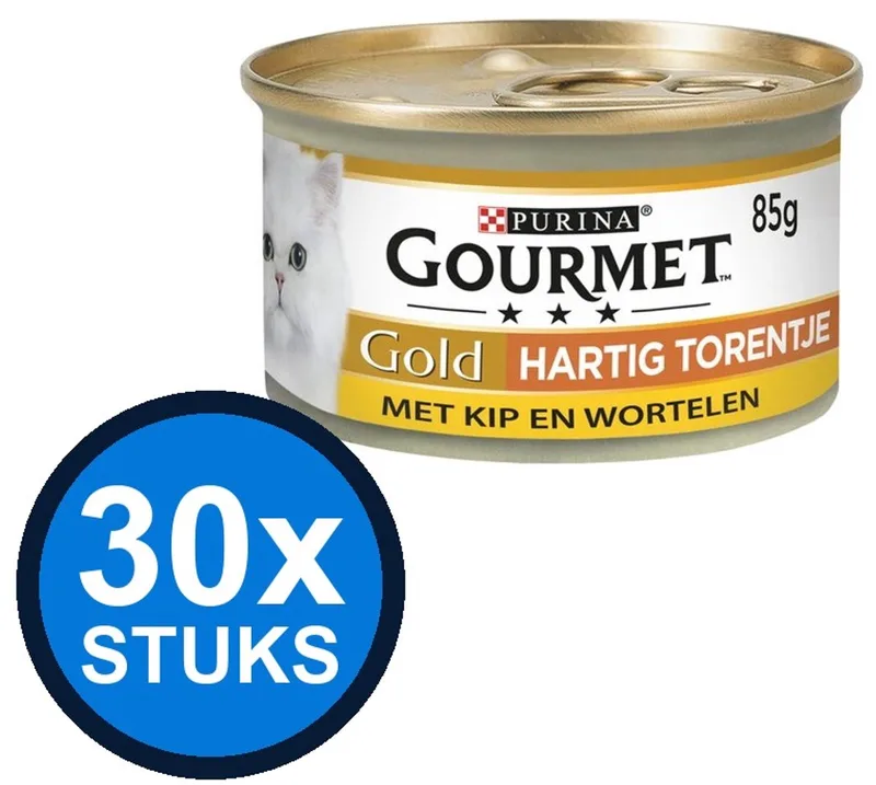 30x Gourmet - Gold Hartig Torentje Kip & Wortel - Kattenvoer Natvoer - 85 g de Gourmet – photo produit