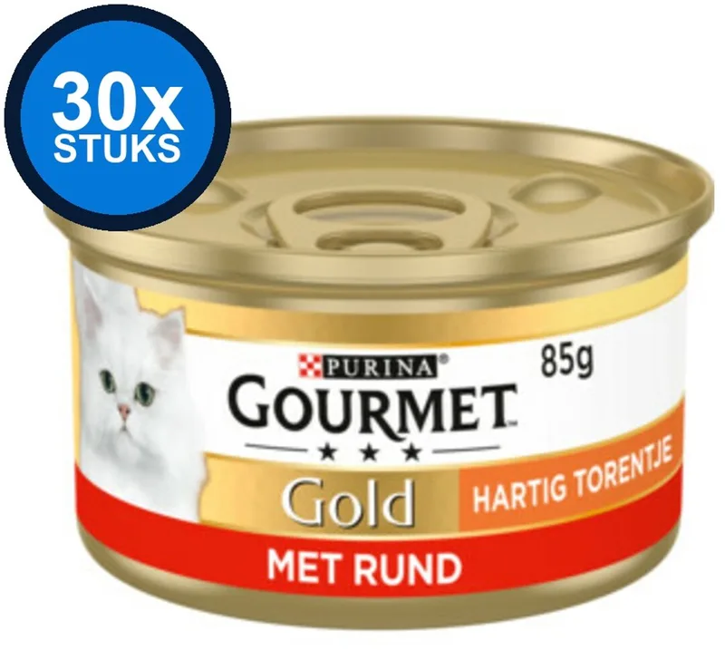 30x Gourmet - Gold Hartig Torentje Rund - Kattenvoer Natvoer - 85 g de Gourmet – photo produit
