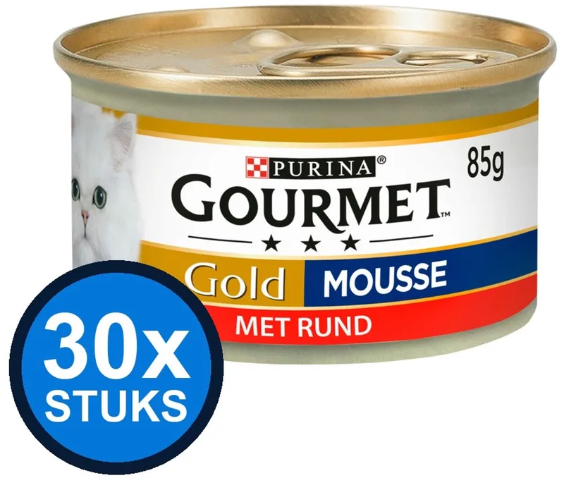 30x Gourmet - Gold Mousse Rund - Kattenvoer Natvoer - 85 g de Gourmet – photo produit