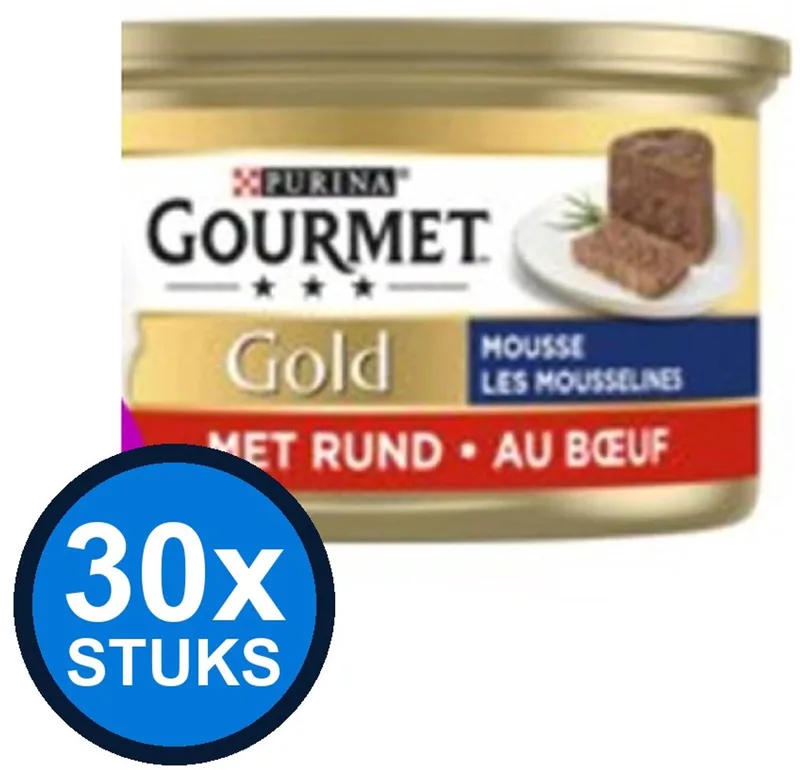 30x Gourmet - Gold Mousse Rund - Kattenvoer Natvoer - 85 g von Gourmet – Produktfoto
