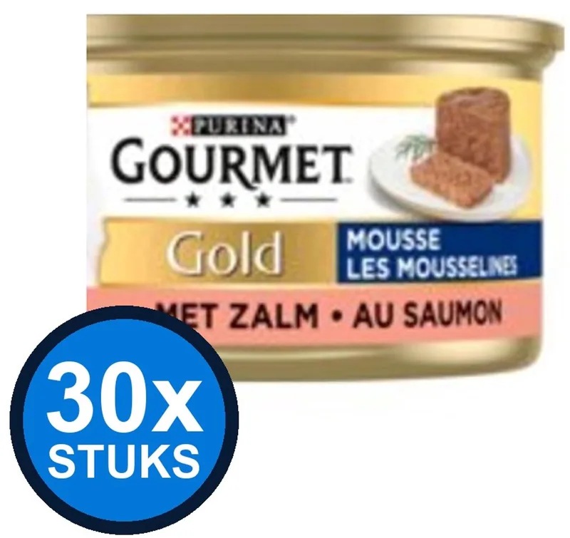 30x Gourmet - Gold Mousse Zalm - Kattenvoer Natvoer - 85 g von Gourmet – Produktfoto