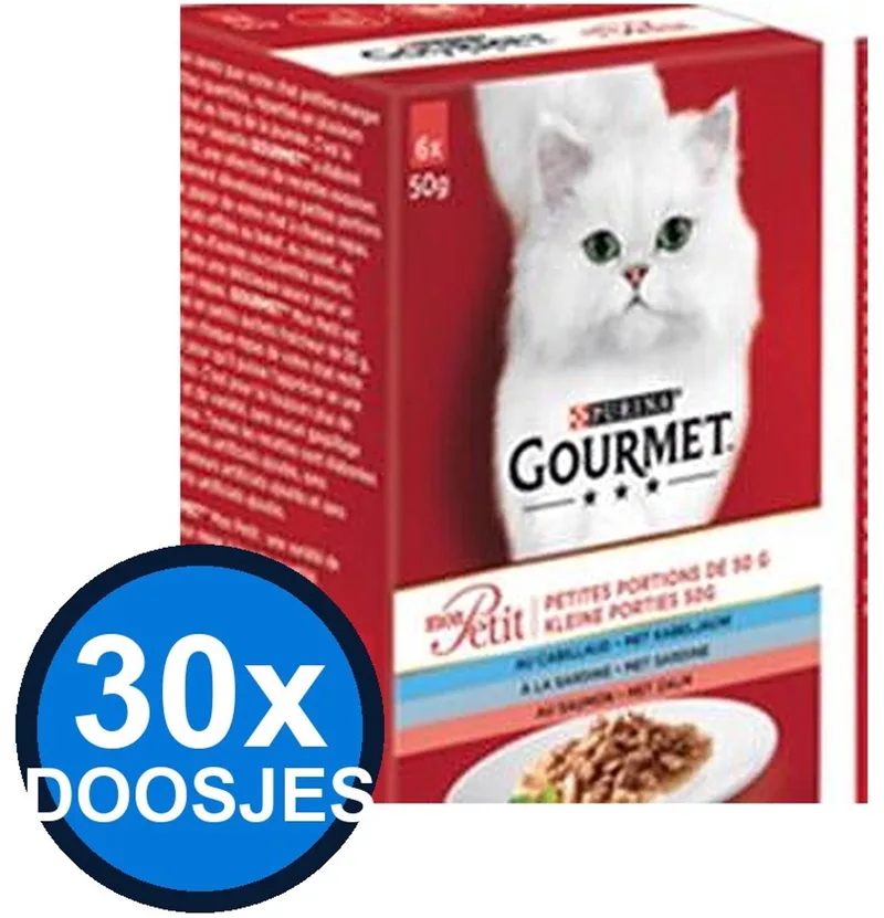 30x Gourmet - Mon Petit Zalm 6x50g - Kattenvoer Natvoer - 300g de Gourmet – photo produit