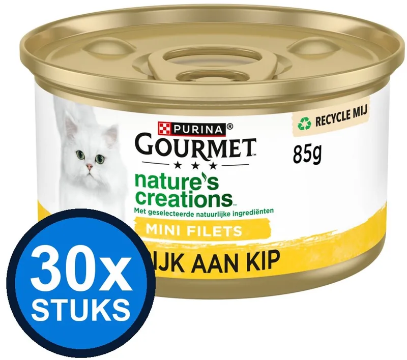 30x Gourmet - Nature's Creations Mini Filets Kip - Kattenvoer Natvoer - 85 g by Gourmet – product photo