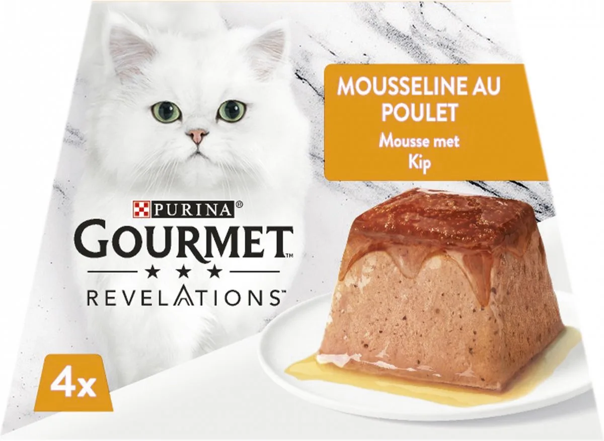 3x Gourmet Revelations - Mousse met kip (4x57g) fra Gourmet – produktbillede