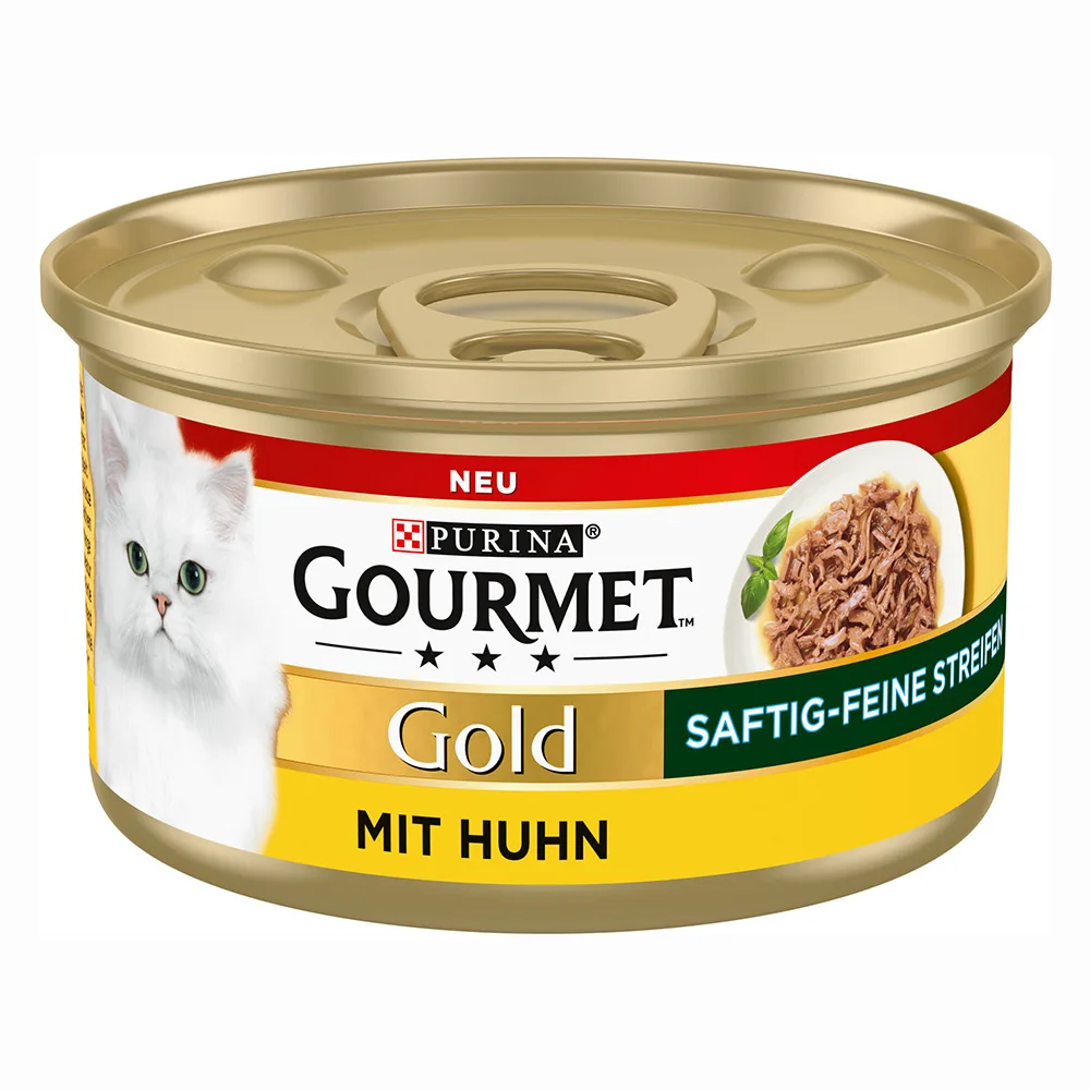 48x85g Kip Sappige Fijne Reepjes Gourmet Kattenvoer van Gourmet – productfoto