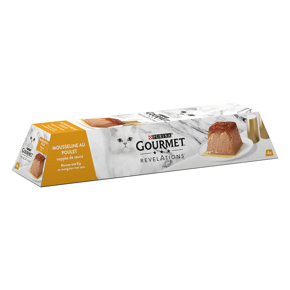 4x57g Mousse met Kip Gourmet Revelations Kattenvoer van Gourmet – productfoto