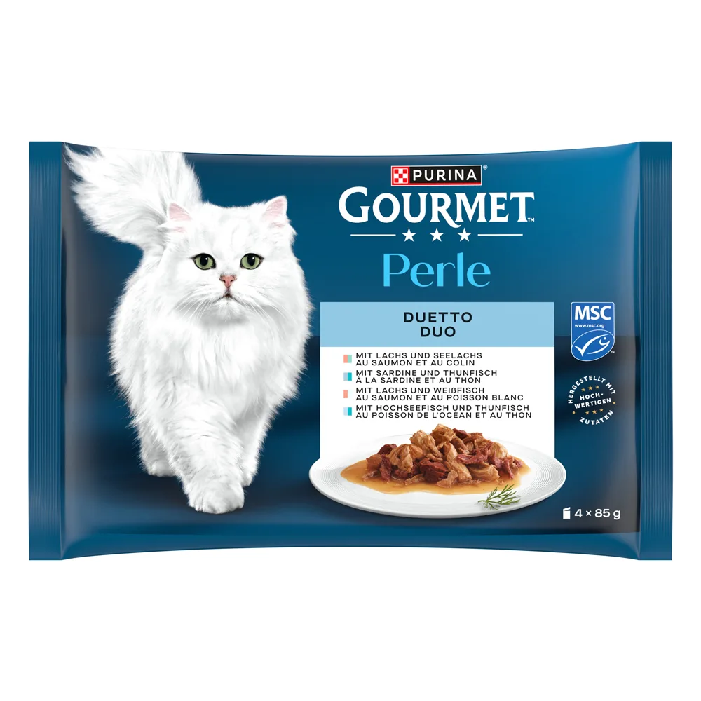 4x85g Duetto di Mare Vis Gourmet Perle Kattenvoer by Gourmet – product photo