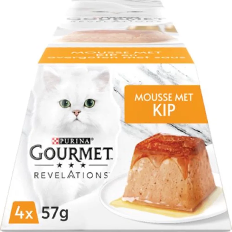 5x Gourmet Revelations Mousse - Kattenvoer Natvoer - Kip - 4x 57g von Gourmet – Produktfoto