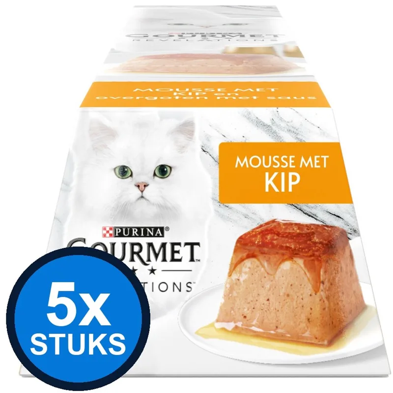 5x Gourmet - Revelations Mousse Kip - Kattenvoer Natvoer - 4x57g de Gourmet – photo produit