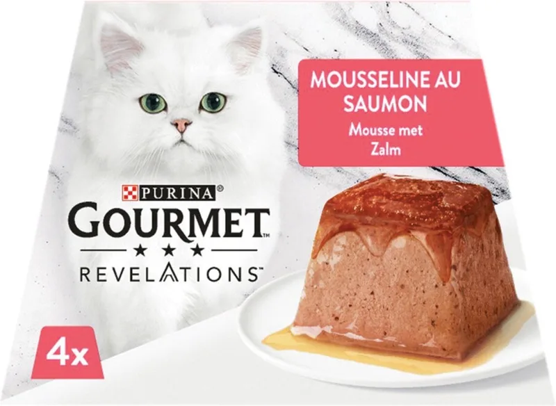 5x Gourmet Revelations - Mousse Zalm - Kattenvoer - 4x57g de Gourmet – photo produit