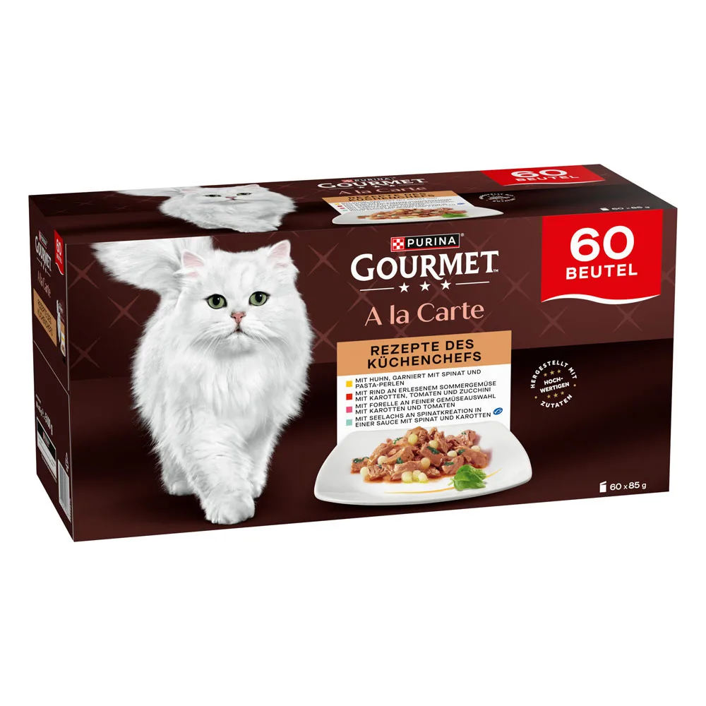 60 x 85 g Gourmet à La Carte Kattenvoer by Gourmet – product photo