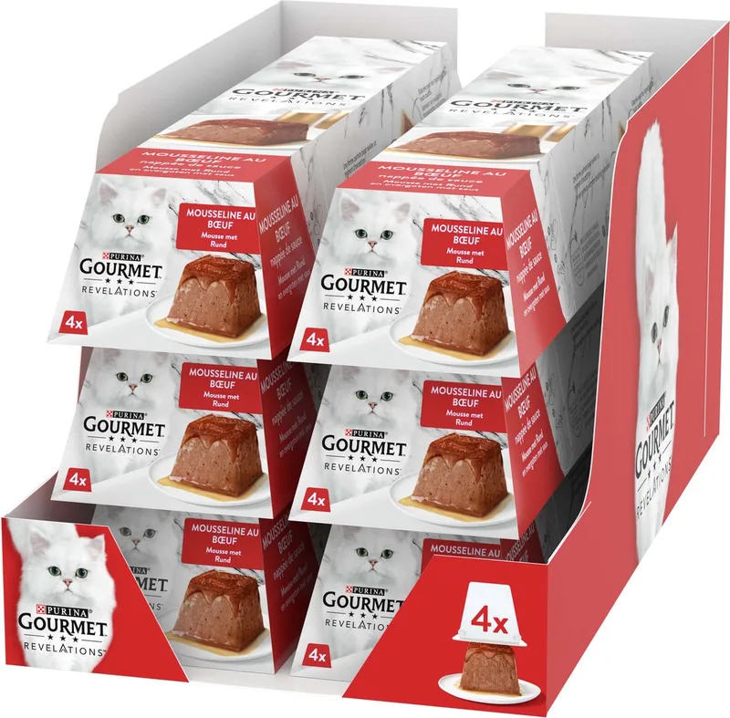 6x Gourmet - Revelations Mousse Rund - Kattenvoer Natvoer - 4x57g von Gourmet – Produktfoto
