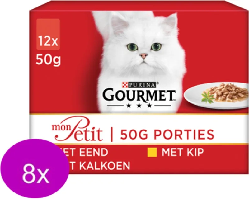 8x Gourmet Mon Petit - Gevogelte - Kattenvoer - 12x50g by Gourmet – product photo